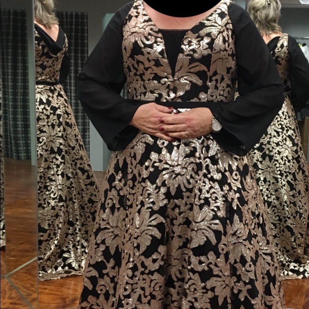 JVN by Jovani matte sequin ball gown